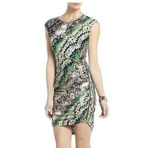 BcbgMaxAzria zippered ruched dress